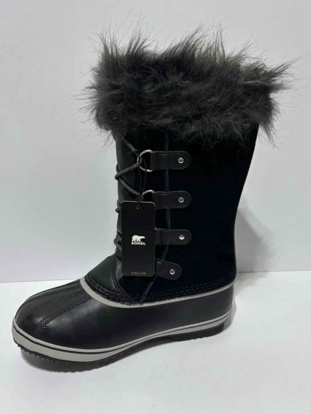 Sorel Youth Joan Of Arctic Black Waterproof Winter Boots, Girls’ Size 7 M